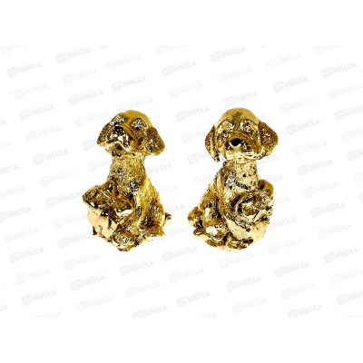 Фигурка Собака 5*3см 2 дизайна золото полистоун 398-206 г