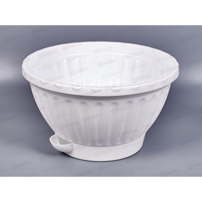 Горшок-Кашпо &quotМирабель&quot 3,5л подвесной (белый) с поддоном  М5927 *30