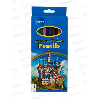 Карандаши 12 цветов CENTRUM длина 177 пластиковые 86152 *12/144