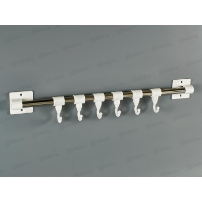 Крючки для полотенец 8086 6шт на планке (044440)  Ж