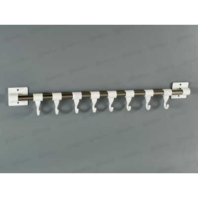 Крючки для полотенец 8087 8шт на планке (044439)  Ж