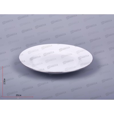 Тарелка мелкая 200мм фарфор Идиллия Платиновый 7С1335 *20