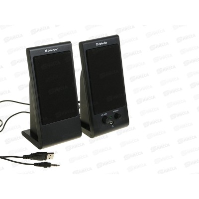 Колонки Defenger 2.0 SPK-170 черный, 2*2Вт (65165) Колонки Defenger 2.0 SPK-170 черный, 2*2Вт (65165)