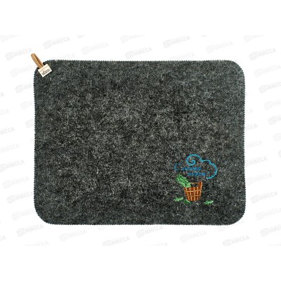 Коврик банный &quotС легким паром!&quot НП (серый) 20345