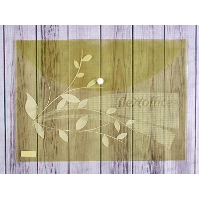 Папка с кнопкой FLEXoffice А4 желтая, 0.12мм, FO-CBF02 *12