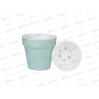 Горшок для цветов Протея 3,7л Мятно-белый *16 Горшок для цветов Протея 3,7л Мятно-белый *16