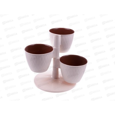 Каскад цветочный из 3-х горшков Пудра *10 Каскад цветочный из 3-х горшков Пудра *10