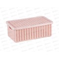 Коробка 3л ВЯЗАНИЕ с крышкой чайная роза М2369 *12 Коробка 3л ВЯЗАНИЕ с крышкой чайная роза М2369 *12