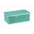Коробка 6л ВЯЗАНИЕ с крышкой фисташковый М2370 *6 Коробка 6л ВЯЗАНИЕ с крышкой фисташковый М2370 *6