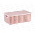 Коробка 6л ВЯЗАНИЕ с крышкой чайная роза М2370 *6 Коробка 6л ВЯЗАНИЕ с крышкой чайная роза М2370 *6