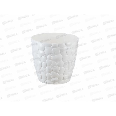 Кашпо КАМНИ D220мм 4,8л Белый М3174 *20