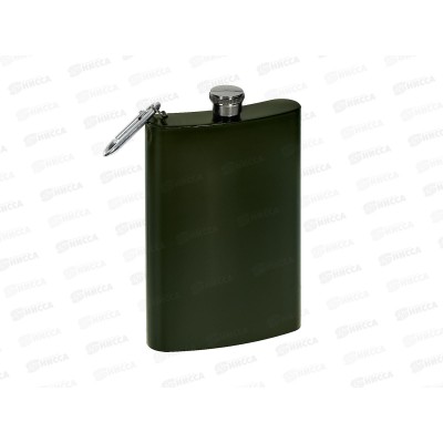 Фляжка 10 oz 300мл хаки с карабином нержавейка (048301)   Ж