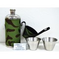 Фляжка 7oz 210мл +2стопки камуфляж нержавейка (048350) Ж Фляжка 7oz 210мл +2стопки камуфляж нержавейка (048350) Ж