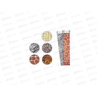 Бумага крепированная MAZARI 50х250см, 5 цветов , анималист. принт M-8841 *1/20/120 Бумага крепированная MAZARI 50х250см, 5 цветов , анималист. принт M-8841 *1/20/120