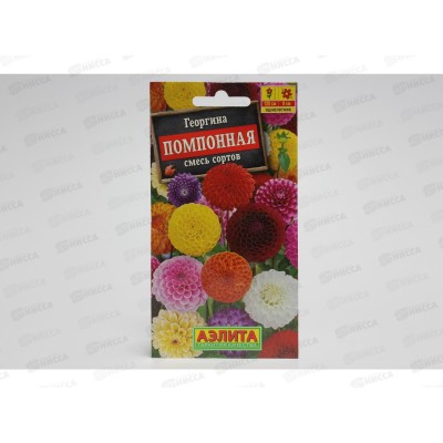 Георгина помпоная,смесь окрасок *10 АЭЛИТА +
