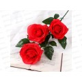 Цветы искусственные 61см Роза Жанна красная 2578225