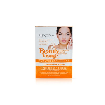 Beauty Visage маска для лица Тонизирующая, тканевая 25мл *25 Фито Beauty Visage маска для лица Тонизирующая, тканевая 25мл *25 Фито