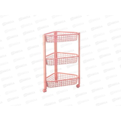 Полка угловая ЕВРО 3-х секционная  Чайная роза М2756 *6