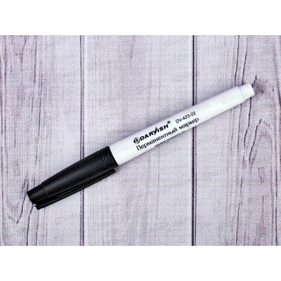 Маркер Darvish перманентный чёрный, тонкий. 0,5 мм DV-423-02 *12/144/864 Маркер Darvish перманентный чёрный, тонкий. 0,5 мм DV-423-02 *12/144/864