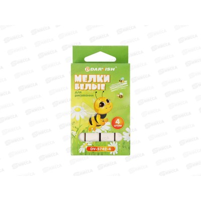Мел Darvish 4 штуки белый , DV-5742-4*60