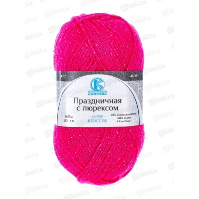 Пряжа Праздничная ПАН 48%/акрил 48% метанит 4% 50гр 160м неон 224 *10