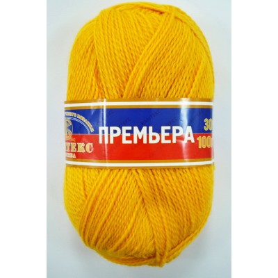 Пряжа Премьера шерсть 100% 100гр 300м желтый 104 *10 Пряжа Премьера шерсть 100% 100гр 300м желтый 104 *10
