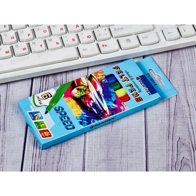 Фломастеры 6 цветов Darvish для мальчиков картонная упаковка, DV-3601-6*24/240 Фломастеры 6 цветов Darvish для мальчиков картонная упаковка, DV-3601-6*24/240