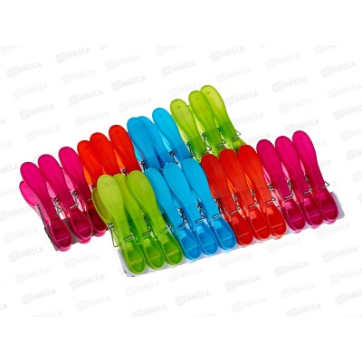 Прищепки пластиковые 8,5х2,5см, 24шт, AL-4588 *144