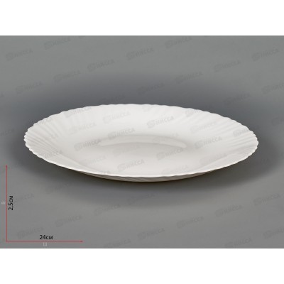 Тарелка 24см обеденная без деколи OLHP-95 *36