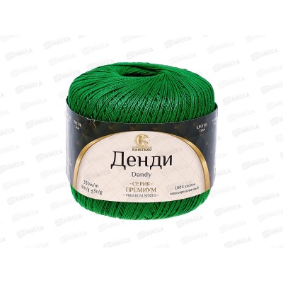 Пряжа Денди хлопок мерсеризованный 100% 50гр 330м трава 044 *10 Пряжа Денди хлопок мерсеризованный 100% 50гр 330м трава 044 *10