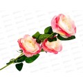 Цветы искусственные 61см Роза Жанна бело-розовая 2578228