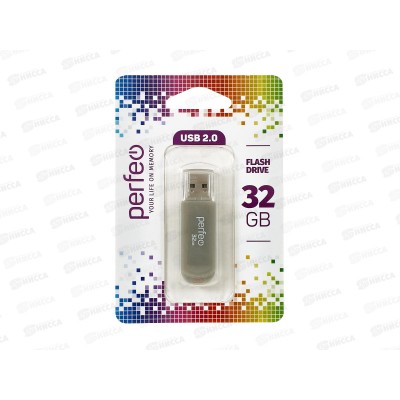 Флэш-карта Perfeo USB 32Gb C03 gray Флэш-карта Perfeo USB 32Gb C03 gray