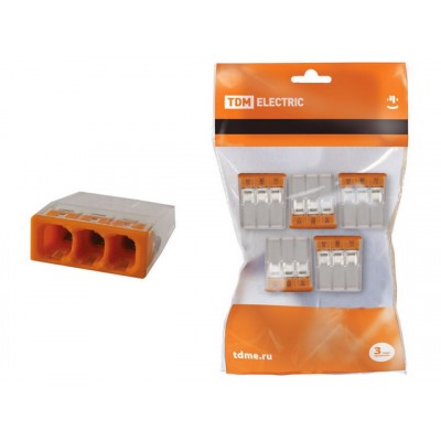 Строительно-монтажная клемма КБМ-2273-233 (2.5) с пастой, 5шт, 0122 *20/480