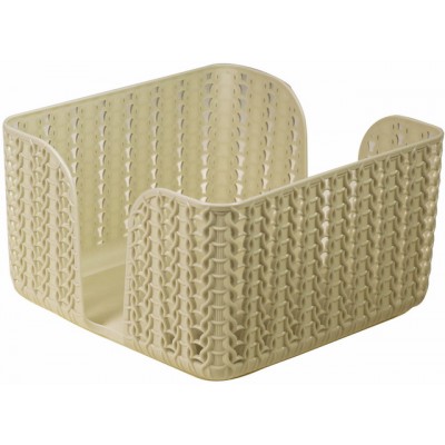 Салфетница ВЯЗАНИЕ Белый ротанг М 1193 *16 Салфетница ВЯЗАНИЕ Белый ротанг М 1193 *16