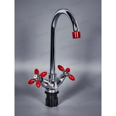 Смеситель для кухни ЭВЕРЕСТ высокий В59-071C, красный Смеситель для кухни ЭВЕРЕСТ высокий В59-071C, красный