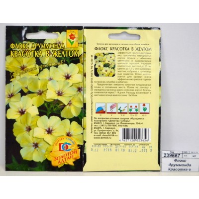 Флокс друммонда Красотка в желтом (0,1гр) *10 ДемСиб Флокс друммонда Красотка в желтом (0,1гр) *10 ДемСиб