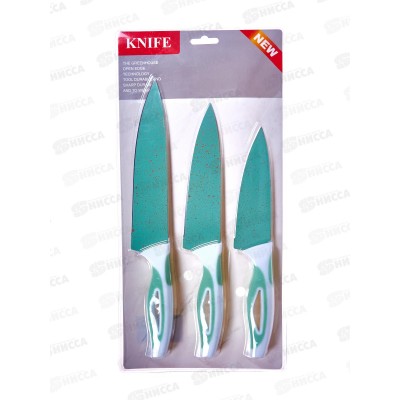 Набор ножей 3шт пластиковая ручка 13см Н3-12 (045175) *36 Набор ножей 3шт пластиковая ручка 13см Н3-12 (045175) *36