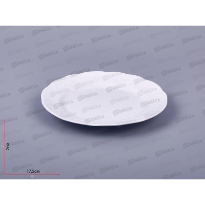 Тарелка мелкая 175мм фарфоровая Надежда белье 9С0693 *20 Тарелка мелкая 175мм фарфоровая Надежда белье 9С0693 *20