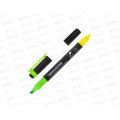 Маркер текстовый BRAU, двухсторонний , скошенный , лимон/зеленый ,150841 *12 Маркер текстовый BRAU, двухсторонний , скошенный , лимон/зеленый ,150841 *12