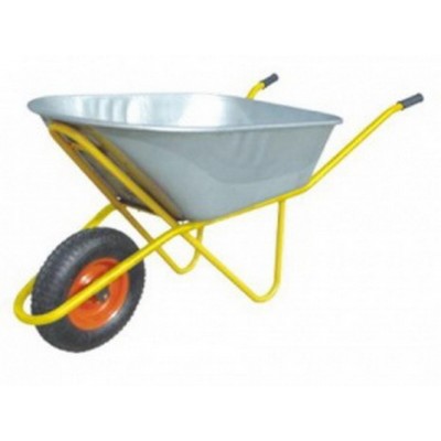 Тачка строительная усиленная Кратон WB-200 1 колесо 16", 200кг, 110л, 0.8мм