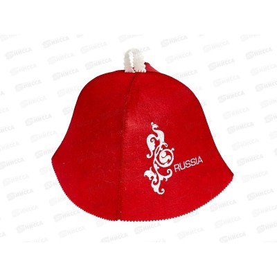 Шапка &quotRussia&quot ПЭ красный, 20304