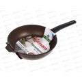 Сковорода 240/60мм с ручкой  антипригарное покрытие(кофейный мрамор), смк246а *5