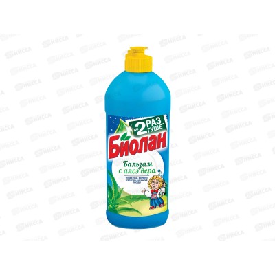 БИОЛАН жидкость для посуды Бальзам Алоэ Вера 0,45л *20 /1126-3 БИОЛАН жидкость для посуды Бальзам Алоэ Вера 0,45л *20 /1126-3