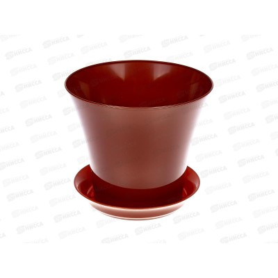 Горшок для цветов Сити 0,6л с поддоном Терракотовый Горшок для цветов Сити 0,6л с поддоном Терракотовый