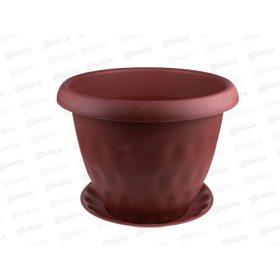 Горшок для растений Розетта терракотовый с поддоном 21л Д400 С130ТЕР *4 Горшок для растений Розетта терракотовый с поддоном 21л Д400 С130ТЕР *4