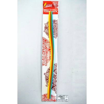 Бумага для квиллинга 100 полосок, 5мм*300мм, Остров Сокровищ, 5 цветов, Яркие Цвета,80г/м,128753