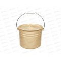 Ведро 9л с крышкой, цельнотянутое палевое С41222.Пц