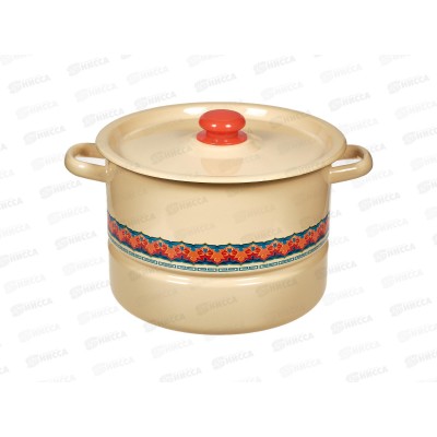 Мантоварка 7,5л декорированная палевая 2 вставки с пластм кнопкой С1720.3п *2 Мантоварка 7,5л декорированная палевая 2 вставки с пластм кнопкой С1720.3п *2