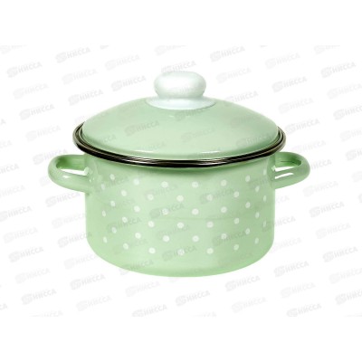 Кастрюля 2,0л эмалированная с рисунком 12-1610/6 -Горох мелкий-К *5 Кастрюля 2,0л эмалированная с рисунком 12-1610/6 -Горох мелкий-К *5