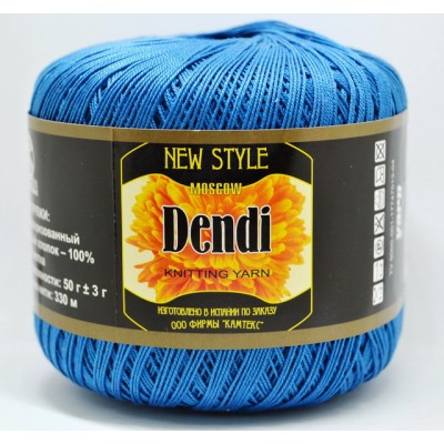 Пряжа Денди хлопок мерсеризованный 100% 50гр 330м джинса 022 *10 Пряжа Денди хлопок мерсеризованный 100% 50гр 330м джинса 022 *10